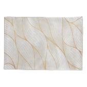 Abstrakte Gold Blätter Artwork | Pillowcase Kissenbezug (Rückseite-Links)