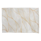 Abstrakte Gold Blätter Artwork | Pillowcase Kissenbezug (Vorderseite-Links)