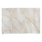 Abstrakte Gold Blätter Artwork | Pillowcase Kissenbezug (Vorderseite-Rechts)