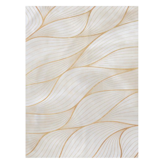 Abstrakte Gold Blätter Artwork | Tablecloth Tischdecke (Vorderseite)
