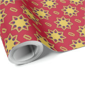 Abstrakte Gold-Blume Geschenkpapier (Rolleneckpunkt)