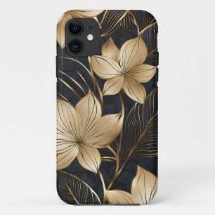 Abstrakte Gold-Blume und -Folien Case-Mate iPhone Hülle