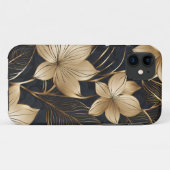 Abstrakte Gold-Blume und -Folien Case-Mate iPhone Hülle (Rückseite (Horizontal))