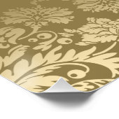 Abstrakte Gold Dynamic Lines Poster (Ecke)