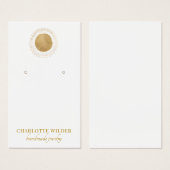 Abstrakte Gold Foil Circle Earring Display Card (Vorne & Hinten)
