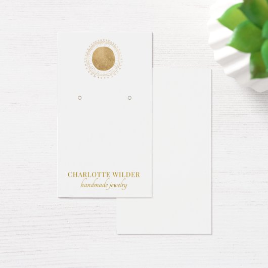 Abstrakte Gold Foil Circle Earring Display Card (Schreibtisch)