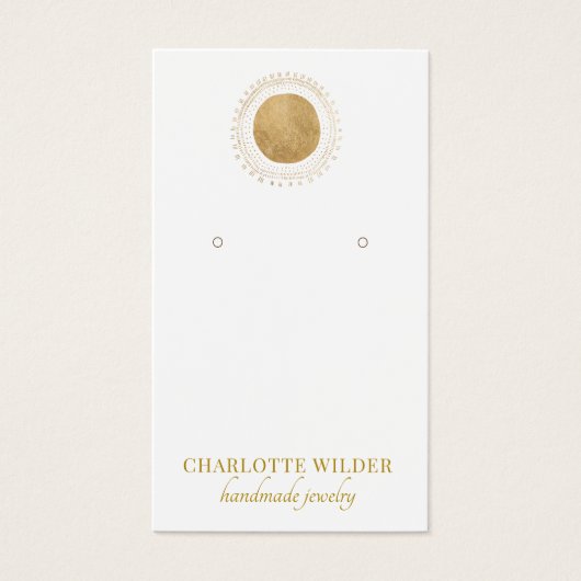 Abstrakte Gold Foil Circle Earring Display Card (Vorderseite)