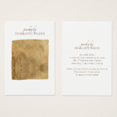 Abstrakte Gold Foil Shape Earring Display Card (Vorne & Hinten)