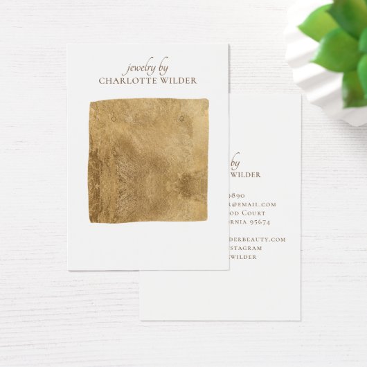 Abstrakte Gold Foil Shape Earring Display Card (Schreibtisch)