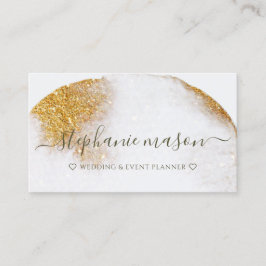 Abstrakte Gold Glitzer Watercolor Business Card Telefonnummerkarte