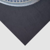 Abstrakte Gold Pfauenfeder Illustration Groß Seidenpapier (Detail)