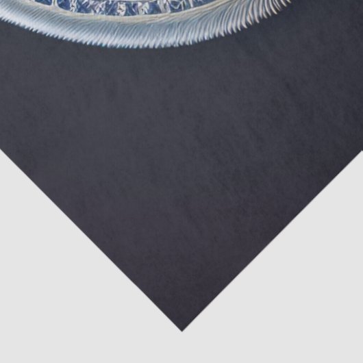 Abstrakte Gold Pfauenfeder Illustration Groß Seidenpapier (Detail)