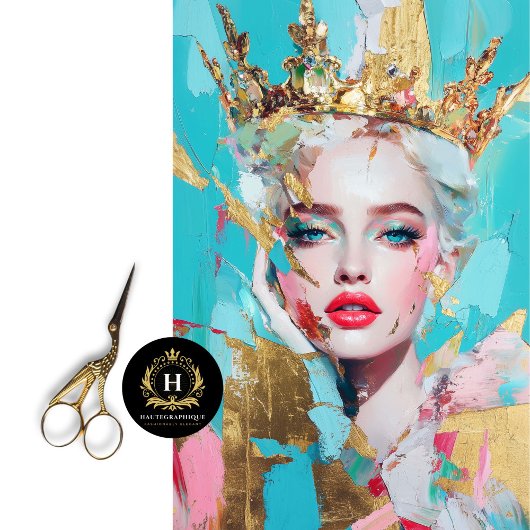 Abstrakte Gold Queen Decoupage Womens History Mona Seidenpapier