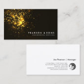 Abstrakte Gold-Sternexplosion des technischen Engi Visitenkarte (Vorne/Hinten)