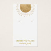 Abstrakte Gold Sun Foil Circle Earring Display Car (Vorderseite)