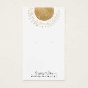 Abstrakte Gold Sun-Imitate belegen Ohrring-Display