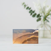 Abstrakte Gold- und Blue-Alcohol-Tinte-Visitenkart Visitenkarte (Stehend Vorderseite)