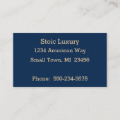 Abstrakte Gold- und Blue-Alcohol-Tinte-Visitenkart Visitenkarte (Rückseite)