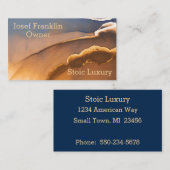 Abstrakte Gold- und Blue-Alcohol-Tinte-Visitenkart Visitenkarte (Vorne/Hinten)