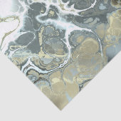 Abstrakte Gold- und Graue Marmorsteinflüssigkeit Seidenpapier (Ausschnitt)