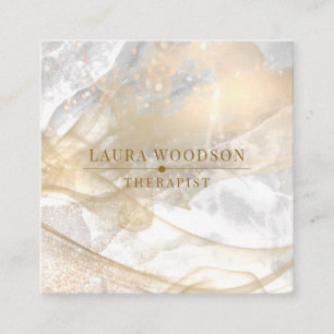 Abstrakte Gold-Visitenkarte Quadratische Visitenkarte