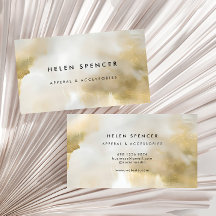 Abstrakte Gold White Business Card