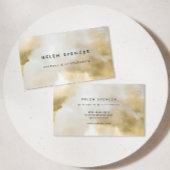 Abstrakte Gold White Business Card Visitenkarte