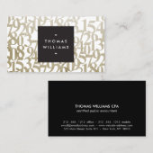 Abstrakte Gold-Zahlen für Buchhalter, Rechnungsleg Visitenkarte (Vorne/Hinten)