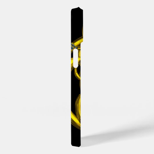 ABSTRAKTE GOLD ZELLTIKKNOTEN, FARBHAFTE GEMS Black Case-Mate iPhone Hülle (Rückseite / Rechts)