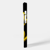 ABSTRAKTE GOLD ZELLTIKKNOTEN, FARBHAFTE GEMS Black Case-Mate iPhone Hülle (Rückseite / Links)