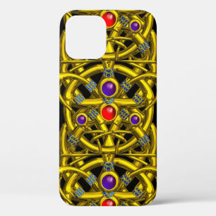 ABSTRAKTE GOLD-ZELLTIKKNOTEN MIT FARBEN GEMSTONS Case-Mate iPhone HÜLLE