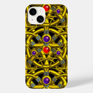 ABSTRAKTE GOLD-ZELLTIKKNOTEN MIT FARBEN GEMSTONS Case-Mate iPhone HÜLLE