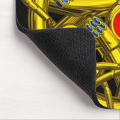 ABSTRAKTE GOLD-ZELLTIKKNOTEN MIT FARBEN GEMSTONS MOUSEPAD (Ecke)