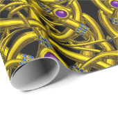 ABSTRAKTE GOLD-ZELLTIKKNOTEN MIT GEMSTONS GESCHENKPAPIER (Rolleneckpunkt)