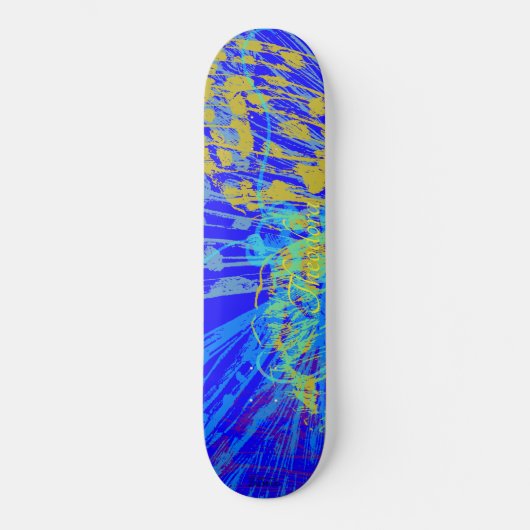 Abstrakte Goldbarmherzigkeit Skateboard (Vorderseite)
