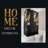 abstrakte Goldblüte Duschvorhang