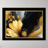 abstrakte Goldblüte Foliendrucke (Vorderseite)