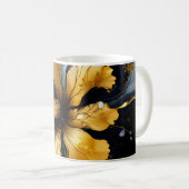abstrakte Goldblüte Kaffeetasse (VorderseiteRechts)