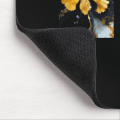 abstrakte Goldblüte Mousepad (Ecke)