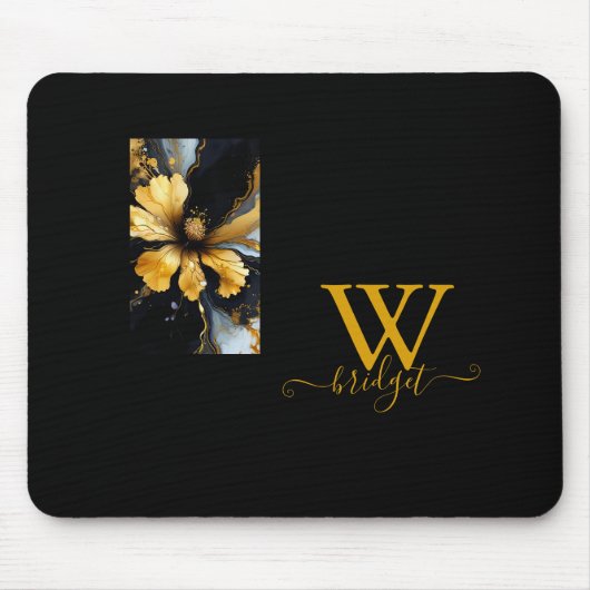 abstrakte Goldblüte Mousepad (Vorne)