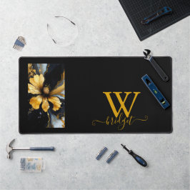 abstrakte Goldblüte Schreibtischunterlage