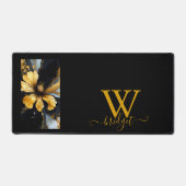 abstrakte Goldblüte Schreibtischunterlage (Vorderseite)