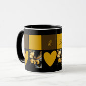 abstrakte Goldblüte Tasse (Vorderseite Links)