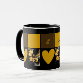 abstrakte Goldblüte Tasse