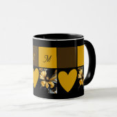 abstrakte Goldblüte Tasse (VorderseiteRechts)