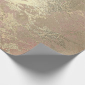 Abstrakte Golden Foil Metallic Stroke Rose Gold Geschenkpapier (Ecke)