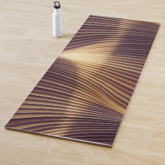Abstrakte Golden Wave Lines Yogamatte