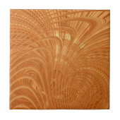 Abstrakte Golden Waves Keramik Tile Fliese (Vorderseite)