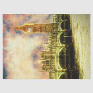 Abstrakte Golden Westminster Bridge in London Seidenpapier