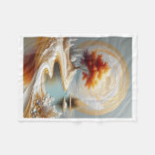 Abstrakte goldene Baumlandschaft-Decke Fleecedecke (Vorderseite (Horizontal))